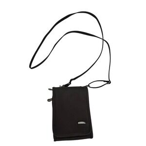 Travelon Crossbody Convertible Waist Belt Bag Polyester Zip Pocket Travel Brown